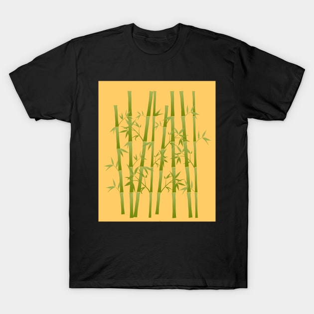 Bright Yellow Green Living Bamboo T-Shirt by technotext